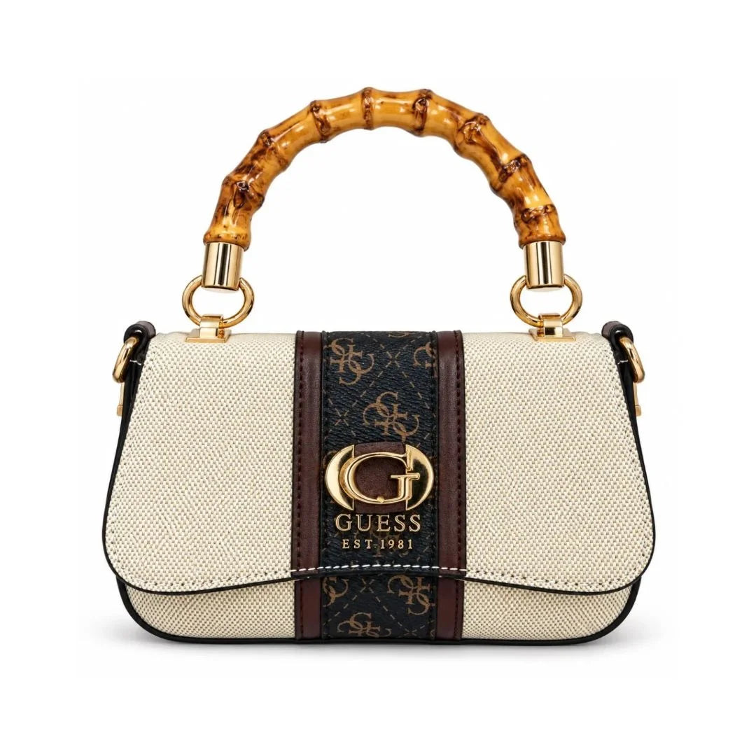 GUESS Kerima 4G Logo Mini Handbag Bag Women - BGE - Beige