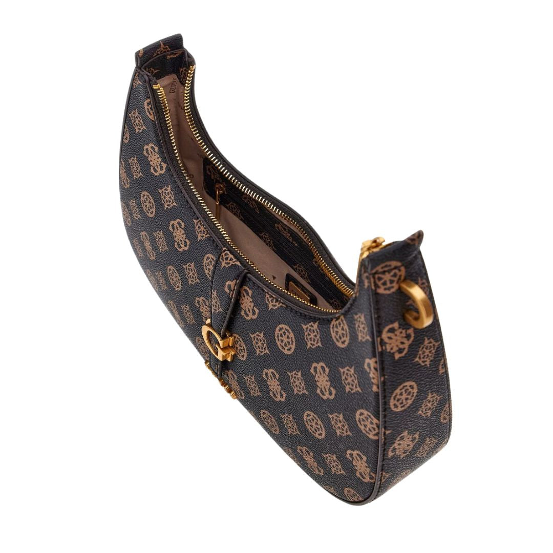 GUESS Kuba 4G Shoulder Bag BRN Brown