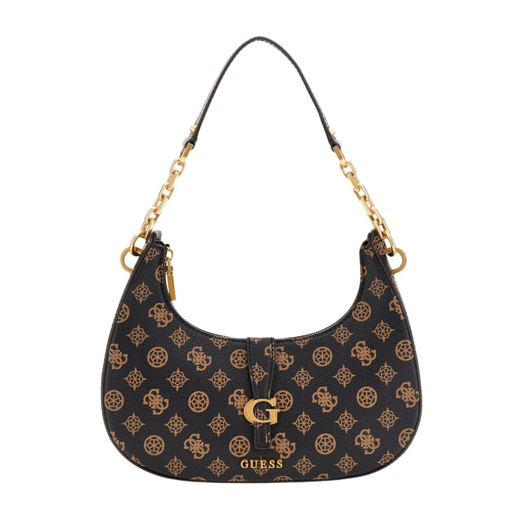 GUESS Kuba 4G Shoulder Bag BRN Brown
