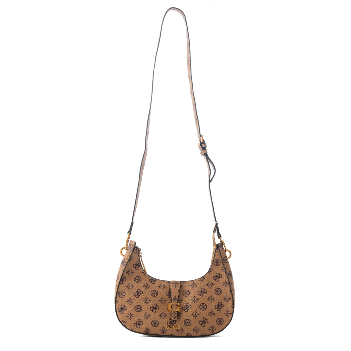 GUESS Kuba 4G Shoulder Bag - TAN - Tan