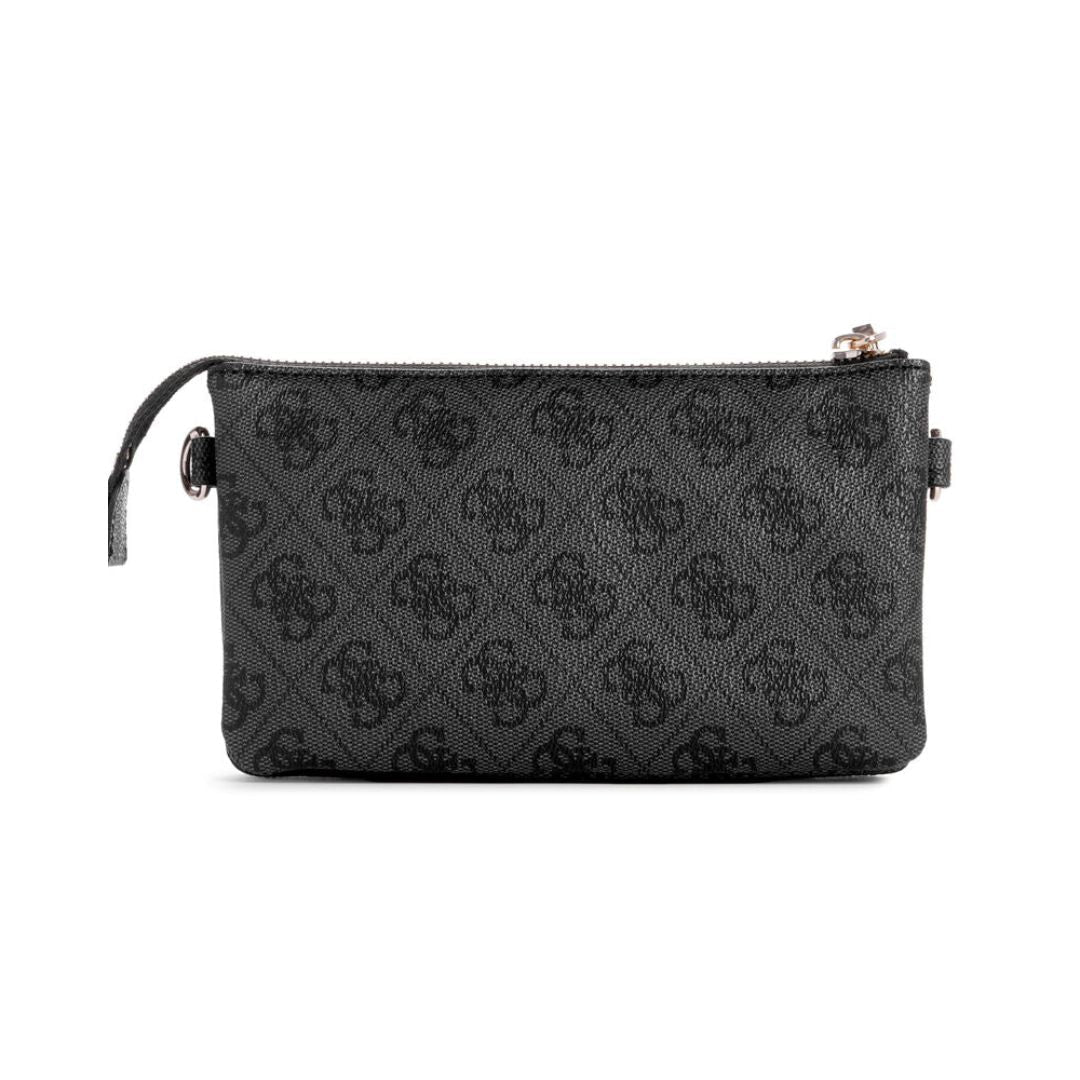 GUESS Latona Mini Tri Cprtmnt TZ Crossbody Bag - COL - Coal