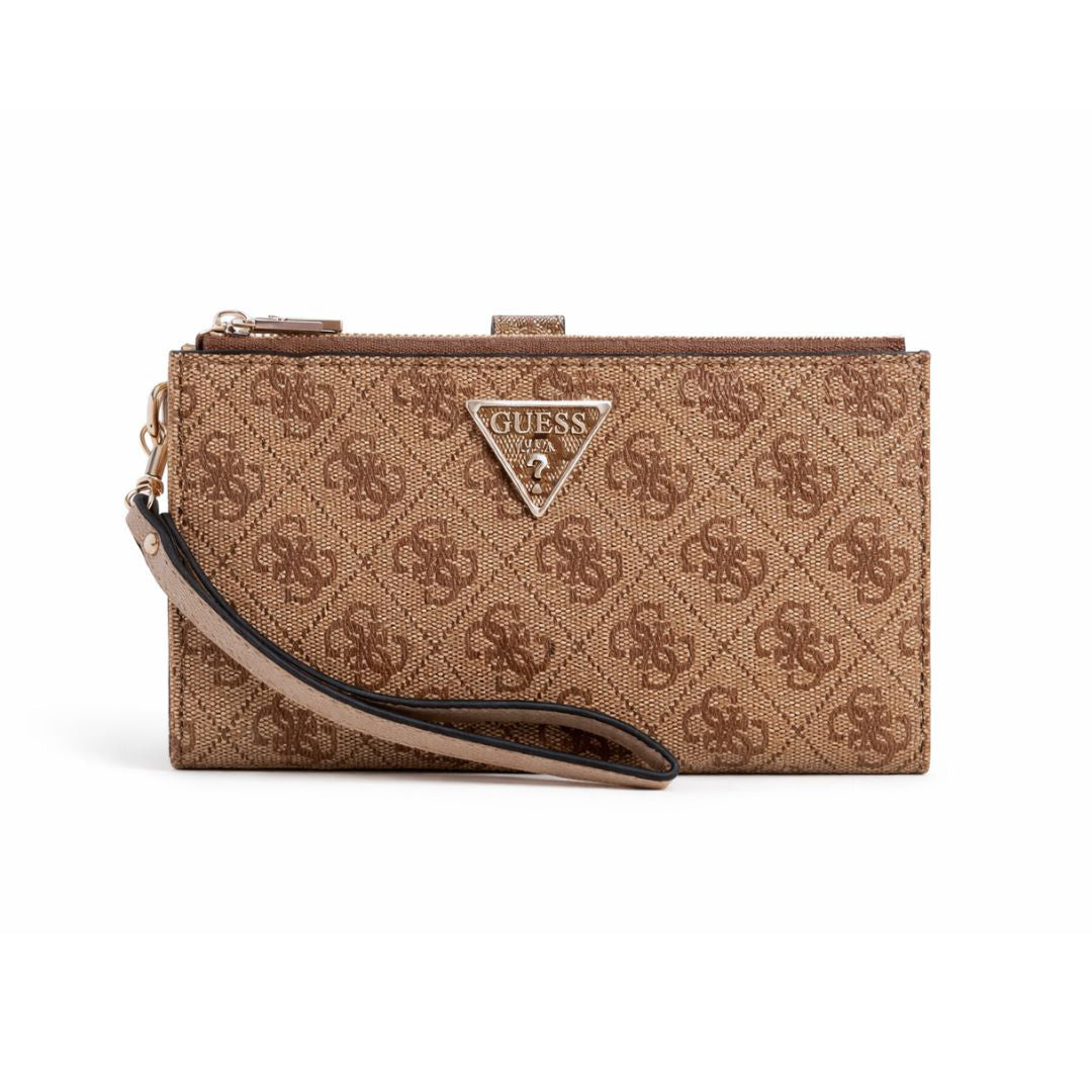 GUESS Laurel II Monogram Double Zip Organiser - BEG - Beige