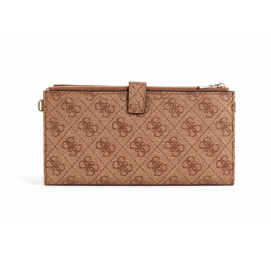 GUESS Laurel II Monogram Double Zip Organiser - BEG - Beige