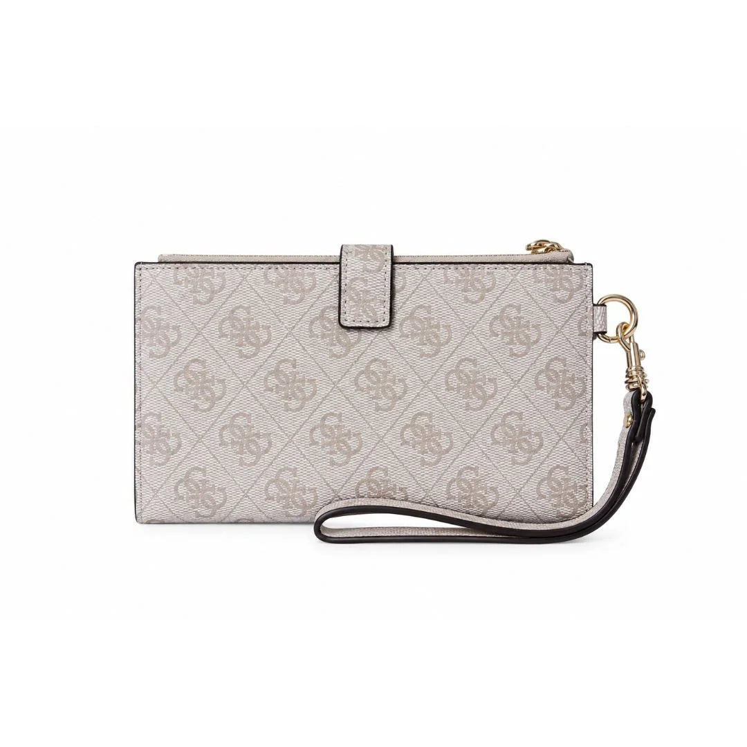 GUESS Laurel II Monogram Double Zip Organiser - TPE - Taupe