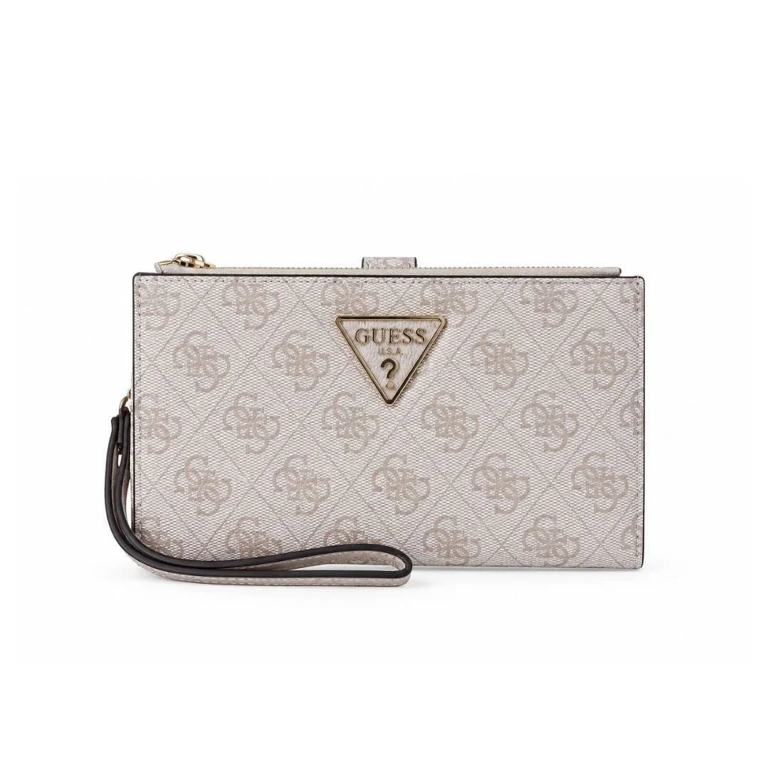 GUESS Laurel II Monogram Double Zip Organiser - TPE - Taupe