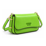 GUESS Logo Flap Crossbody Bag - GRN - Green