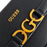 GUESS Logo Flap Shoulder Bag - BLK - Black