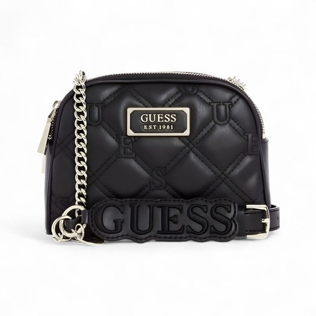GUESS Lolli Quilted Mini Crossbody Bag - BLK - Black