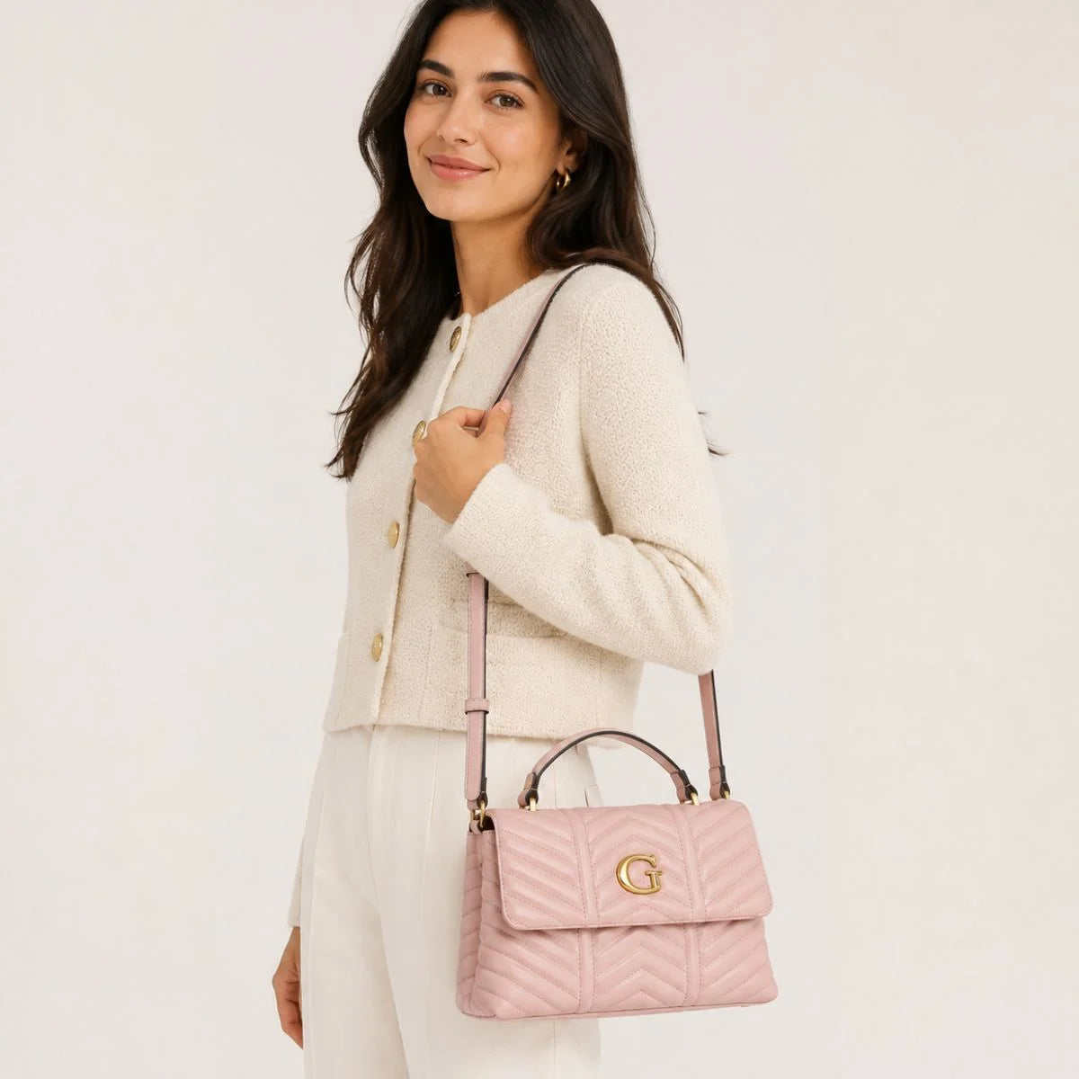 GUESS Lovide Convertible Xbody Flap Women - PNK - Pink