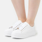 GUESS Lullu Logo Low Top Sneakers Women - WHT Shoes