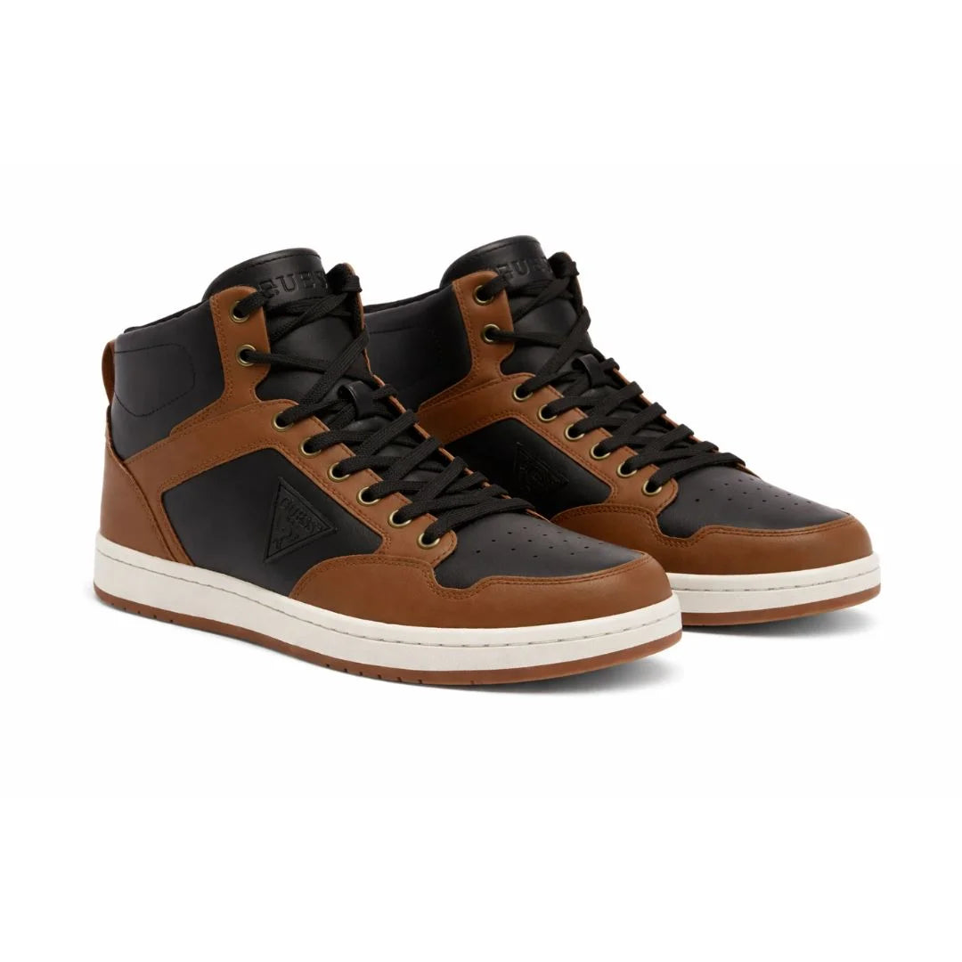 GUESS Luny High Top Sneakers Men - BLKBRN - Black/ Brown / 39 / M