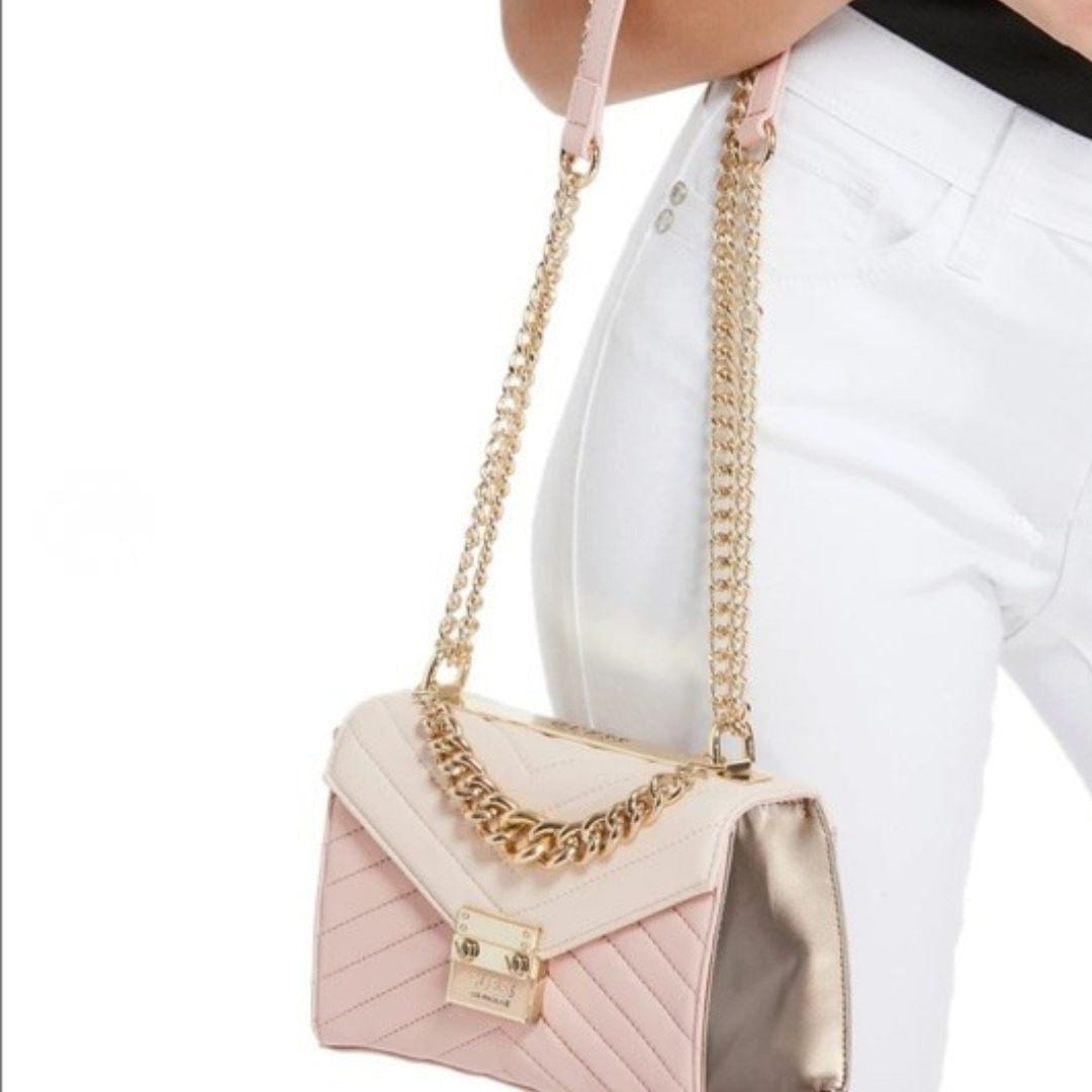 GUESS Lynda Mini Crossbody Bag Women - PNKWHT - Pink