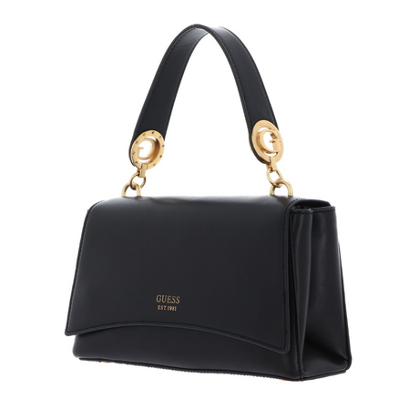 GUESS Masie Top Handle Flap Handbag - BLK - Black