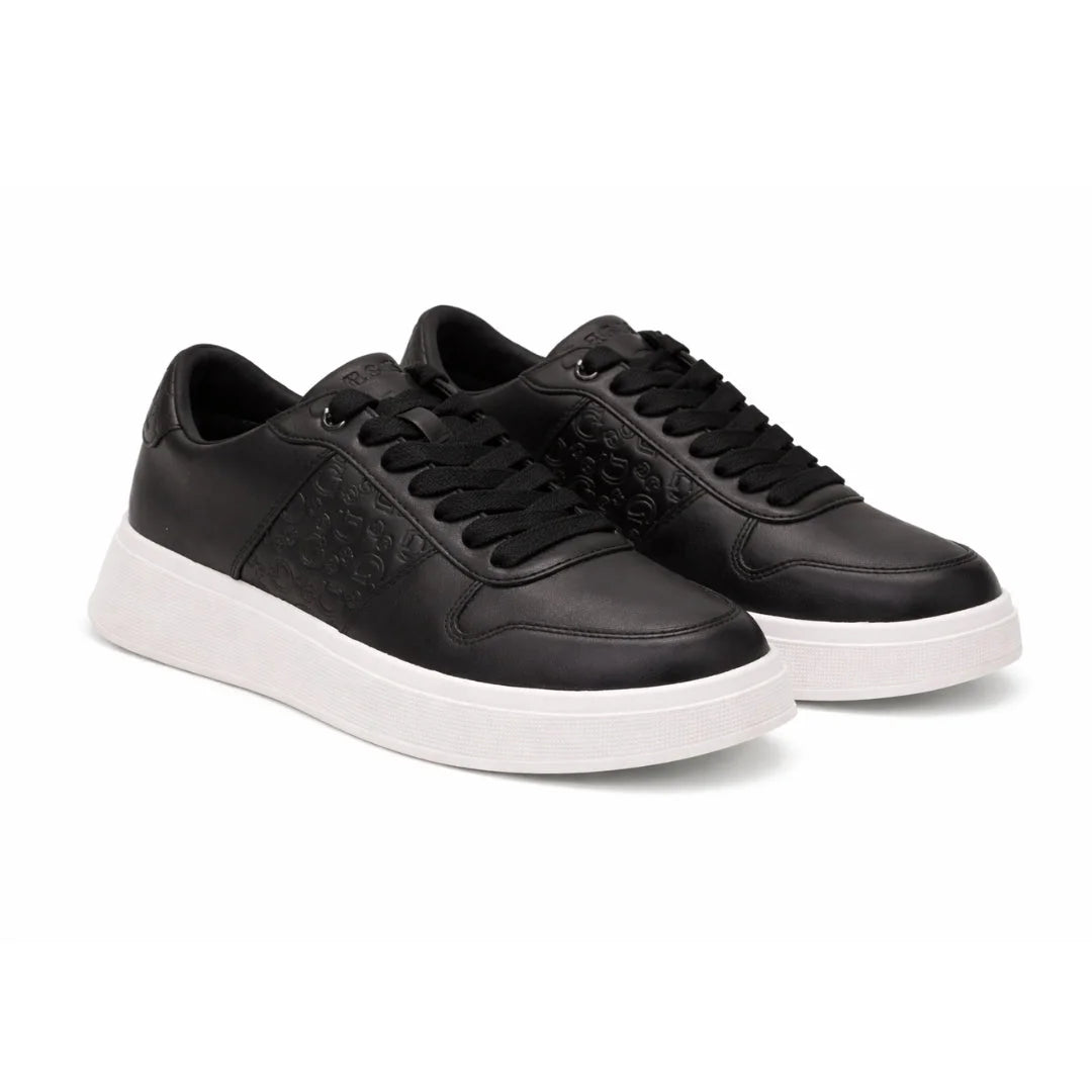 GUESS Men’s WALEEK-R Sneakers-BLK - Black / 40