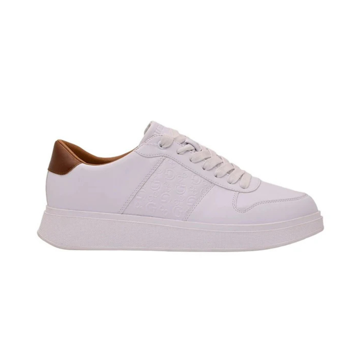 GUESS Men’s WALEEK-R Sneakers-WHT - White / 40