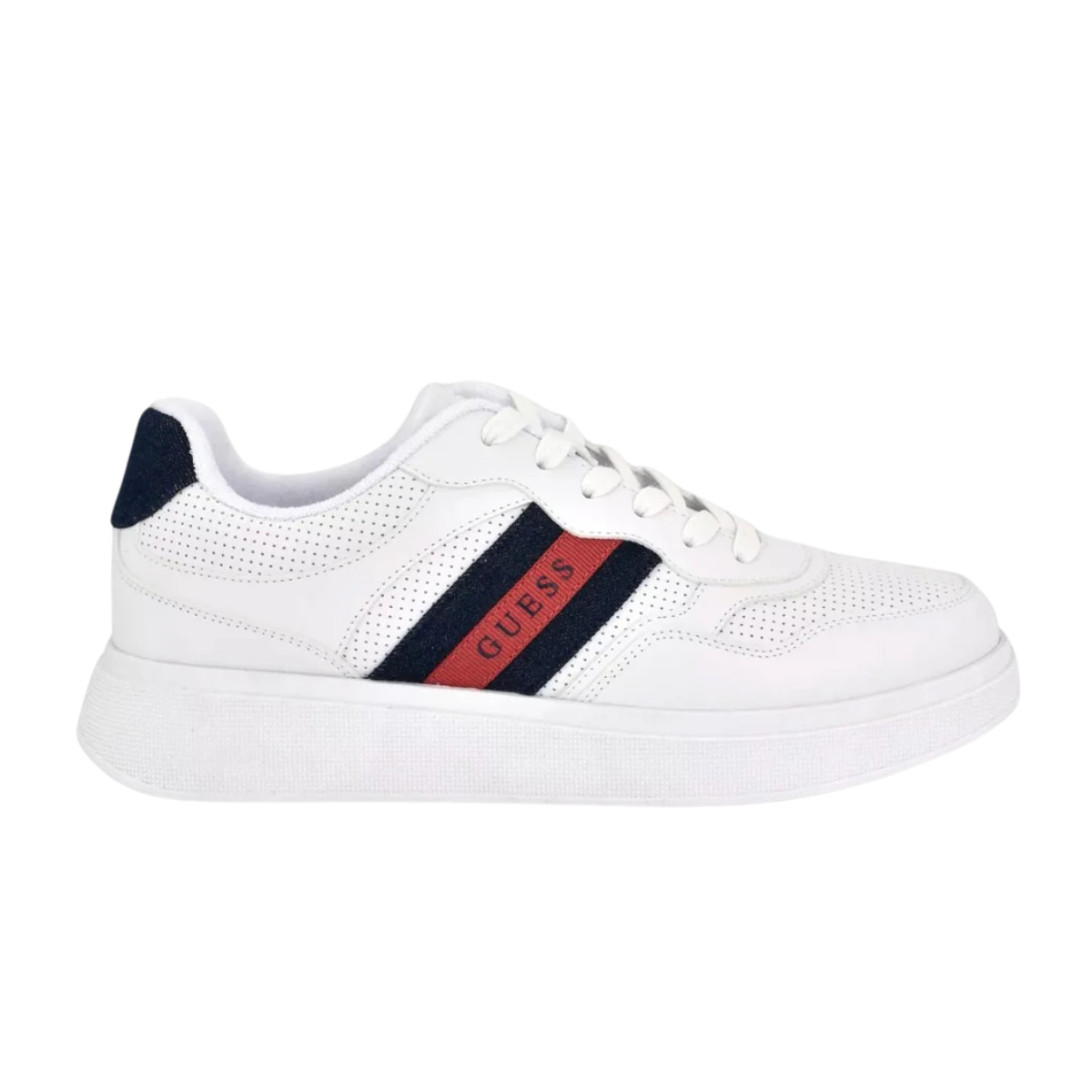 GUESS Men’s WALEN Sneaker- WHT - White / 40