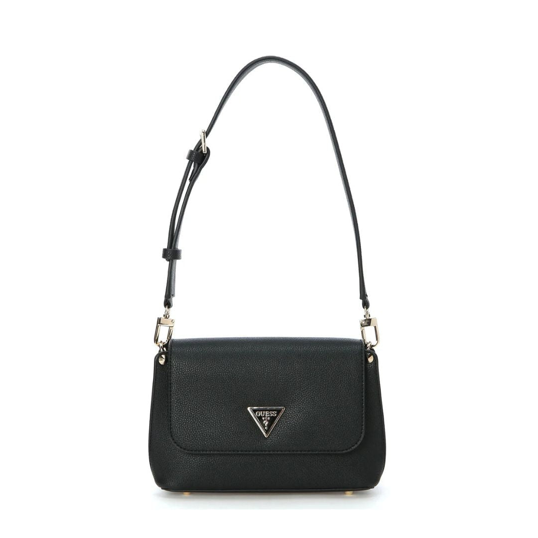 GUESS Meridian Flap Shoulder Bag - BLK - Black