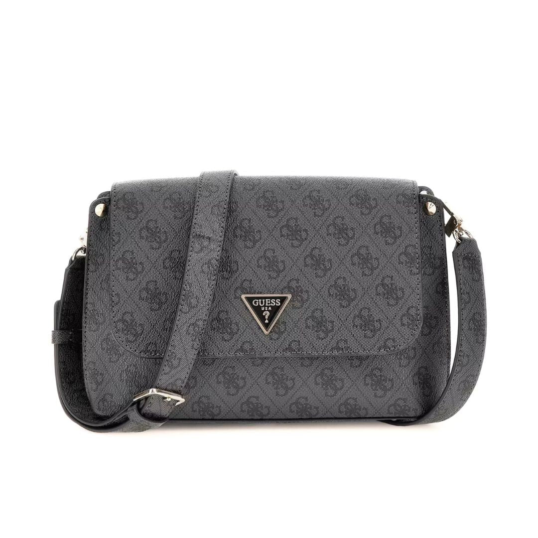 GUESS Meridian Flap Shoulder Bag - COL - Grey