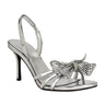 GUESS Merle Bow Heels Women - SLV - Silver / 37.5 / M