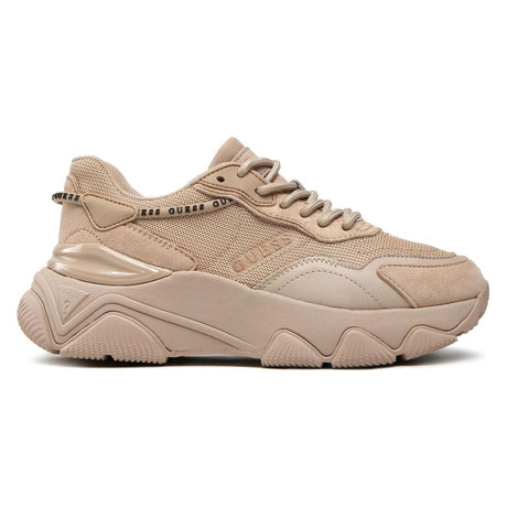 GUESS Micola Mixed Leather Sneakers Women - BEG - Beige / 35 / M