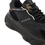 GUESS Micola Mixed Leather Sneakers Women - BLK