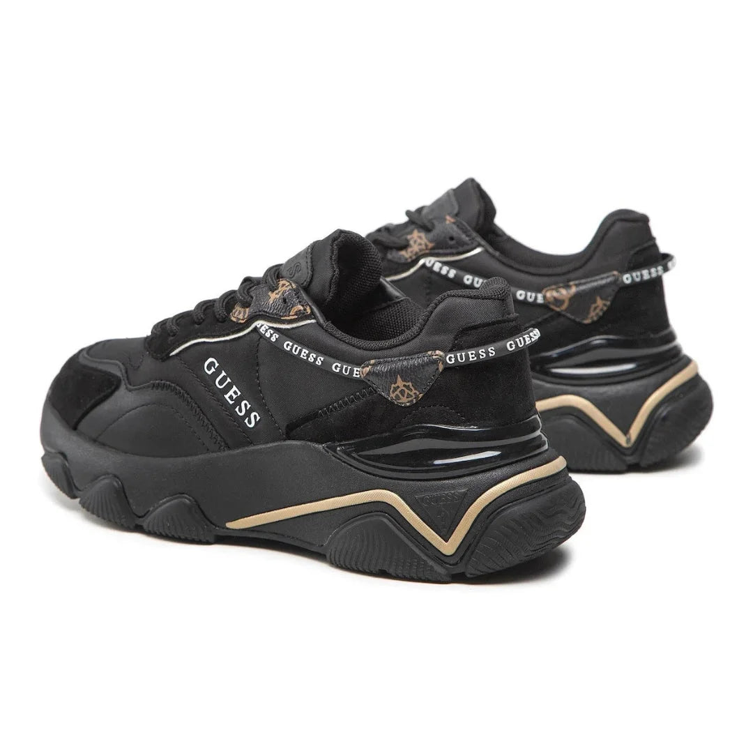 GUESS Micola Mixed Leather Sneakers Women - BLKBLK