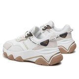 GUESS Micola Mixed Leather Sneakers Women - WHT