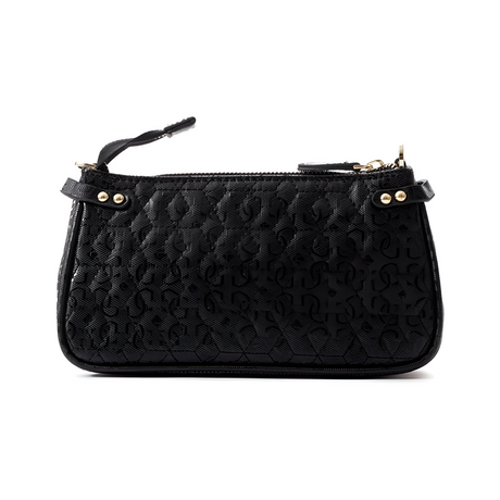 GUESS Mini Logo Convertible Crossbody Flap Bag - BLK - Black