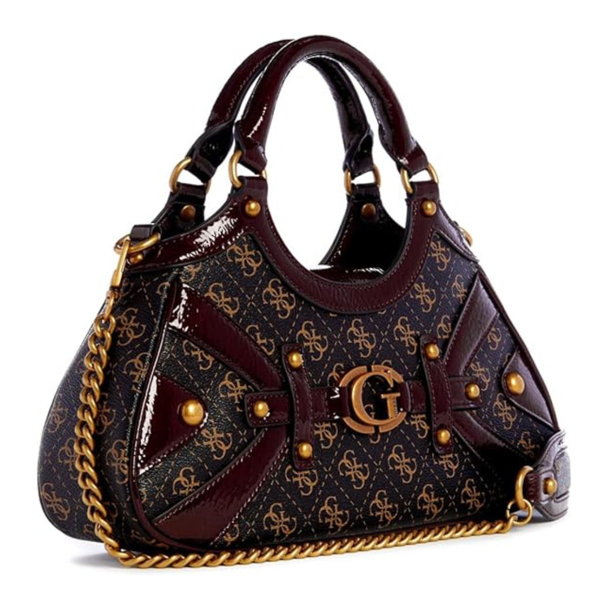 GUESS Mintha Small Satchel Handbag women - BRG - Burgundy