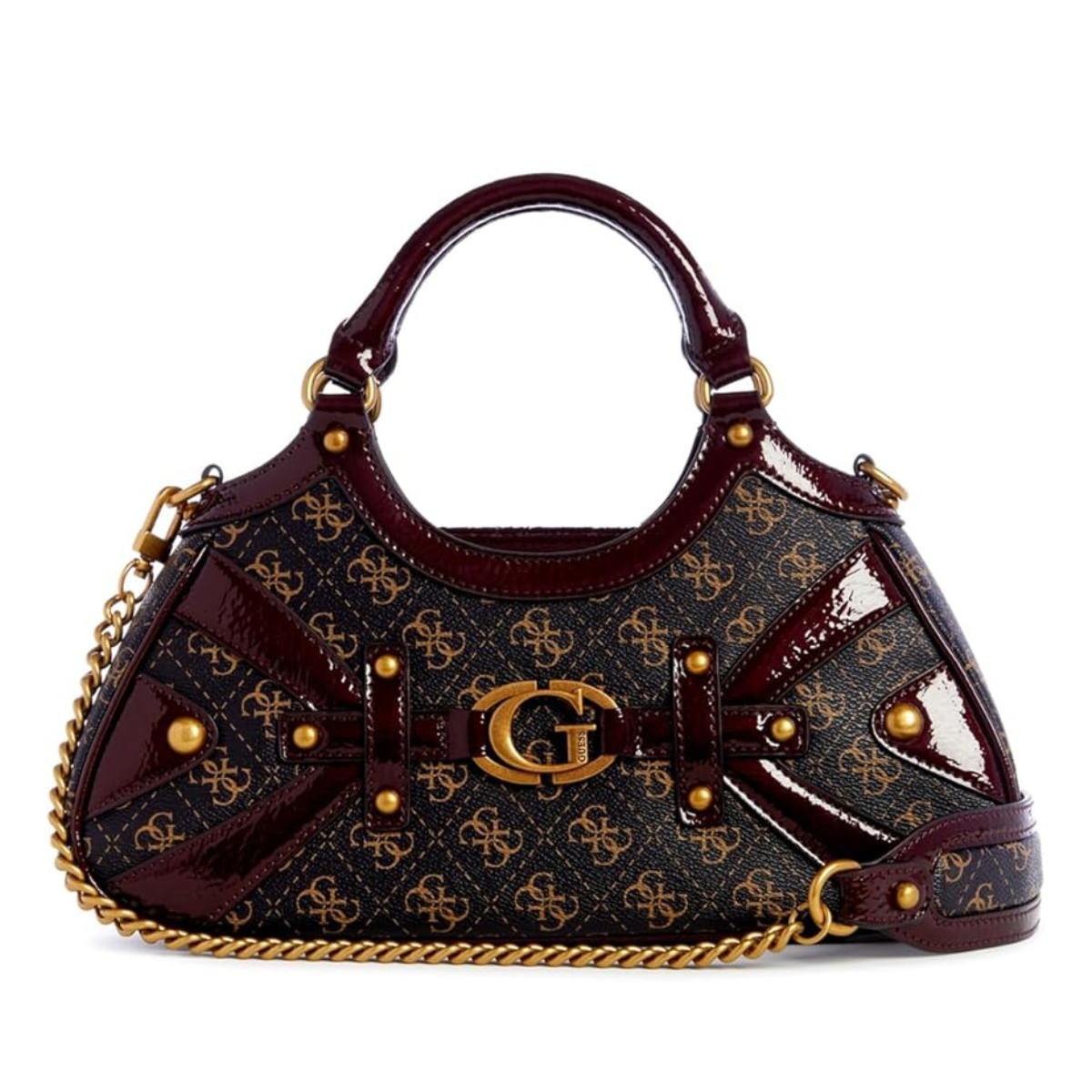 GUESS Mintha Small Satchel Handbag women - BRG - Burgundy