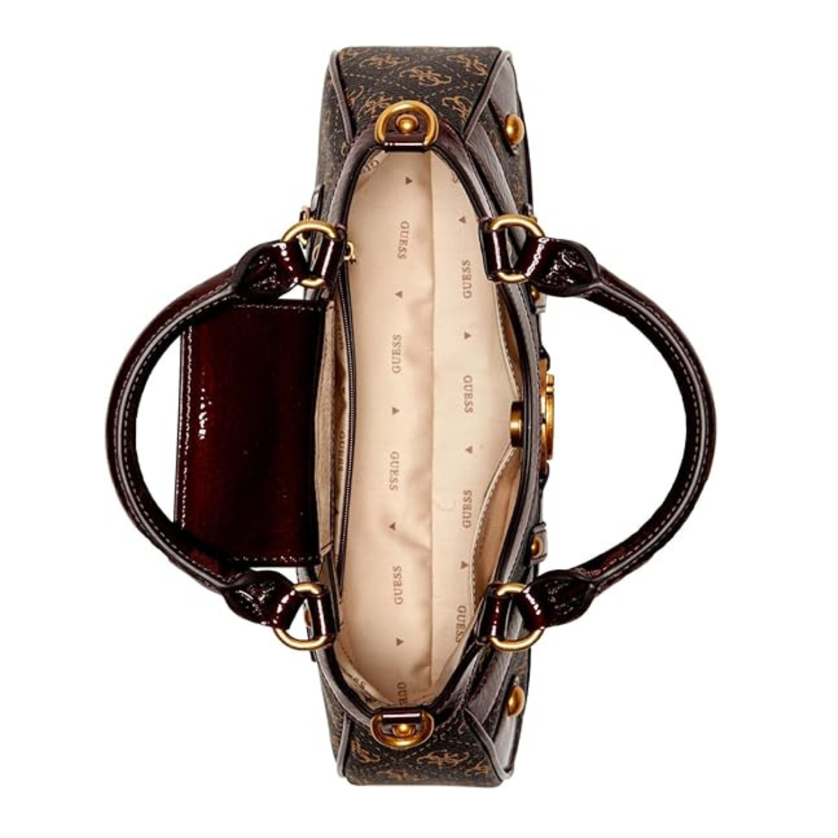 GUESS Mintha Small Satchel Handbag women - BRG - Burgundy