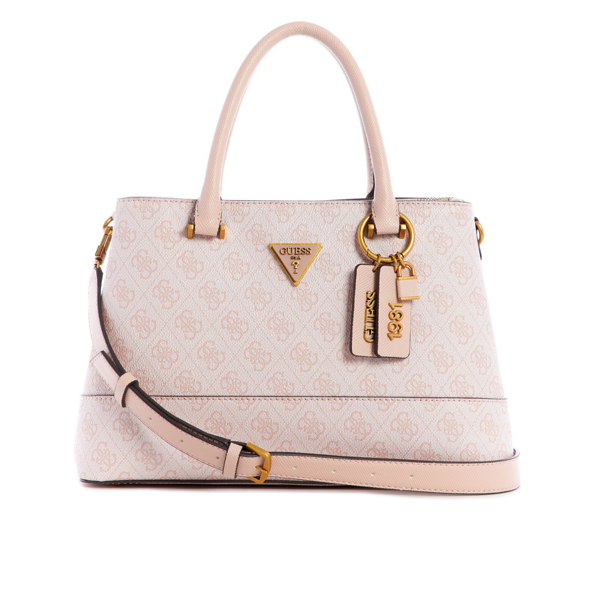 GUESS Monogram Satchel Handbag For Women