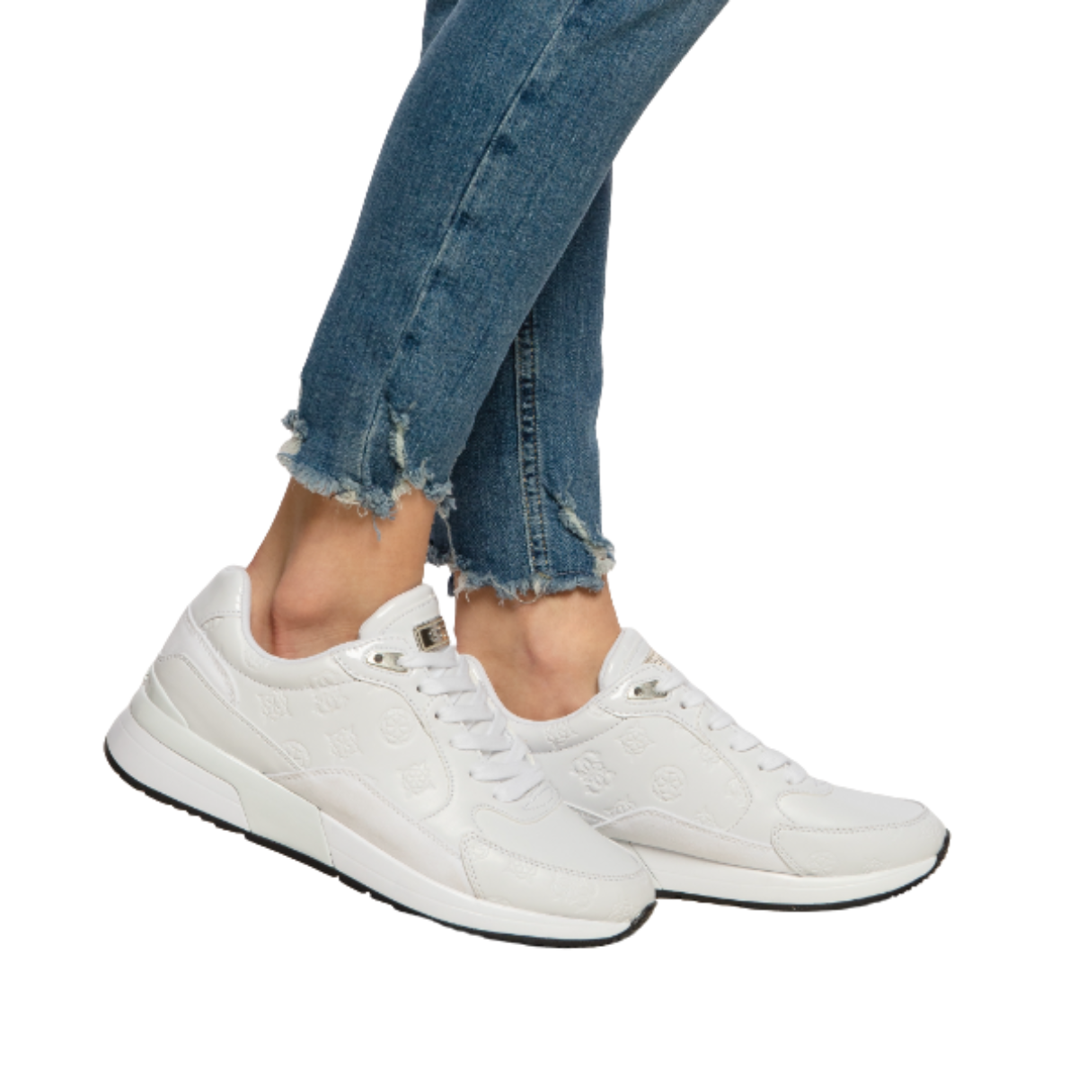 Guess Moxea 2 Blush Women’s Faux Leather Sneakers-WHT - White / 37