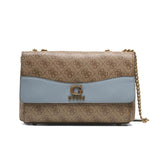 GUESS Nell Logo Crossbody Bag - BEGBLU - Beige/ Blue