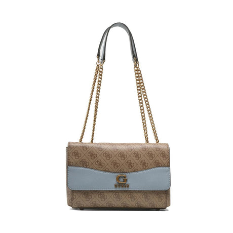 GUESS Nell Logo Crossbody Bag - BEGBLU - Beige/ Blue