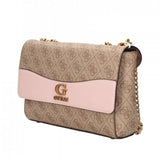 GUESS Nell Logo Crossbody Bag - BEGPNK - Beige/ Pink