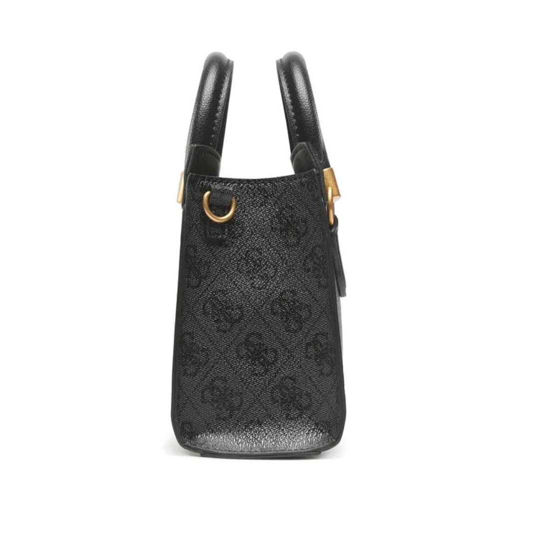 GUESS Nell Mini Monogram Satchel Bag COL Gray