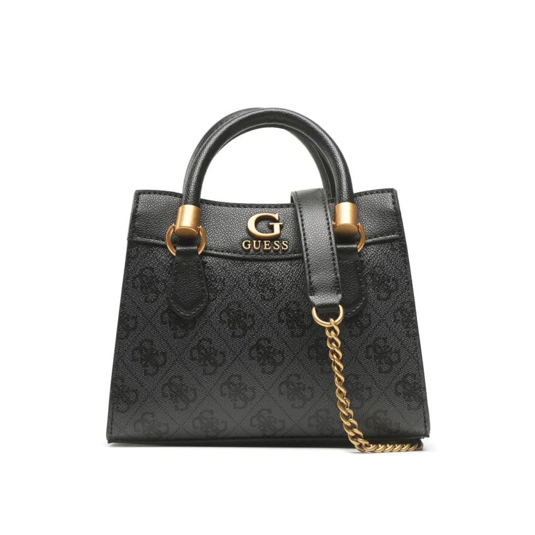 GUESS Nell Mini Monogram Satchel Bag COL Gray