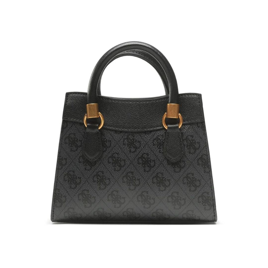 GUESS Nell Mini Monogram Satchel Bag COL Gray