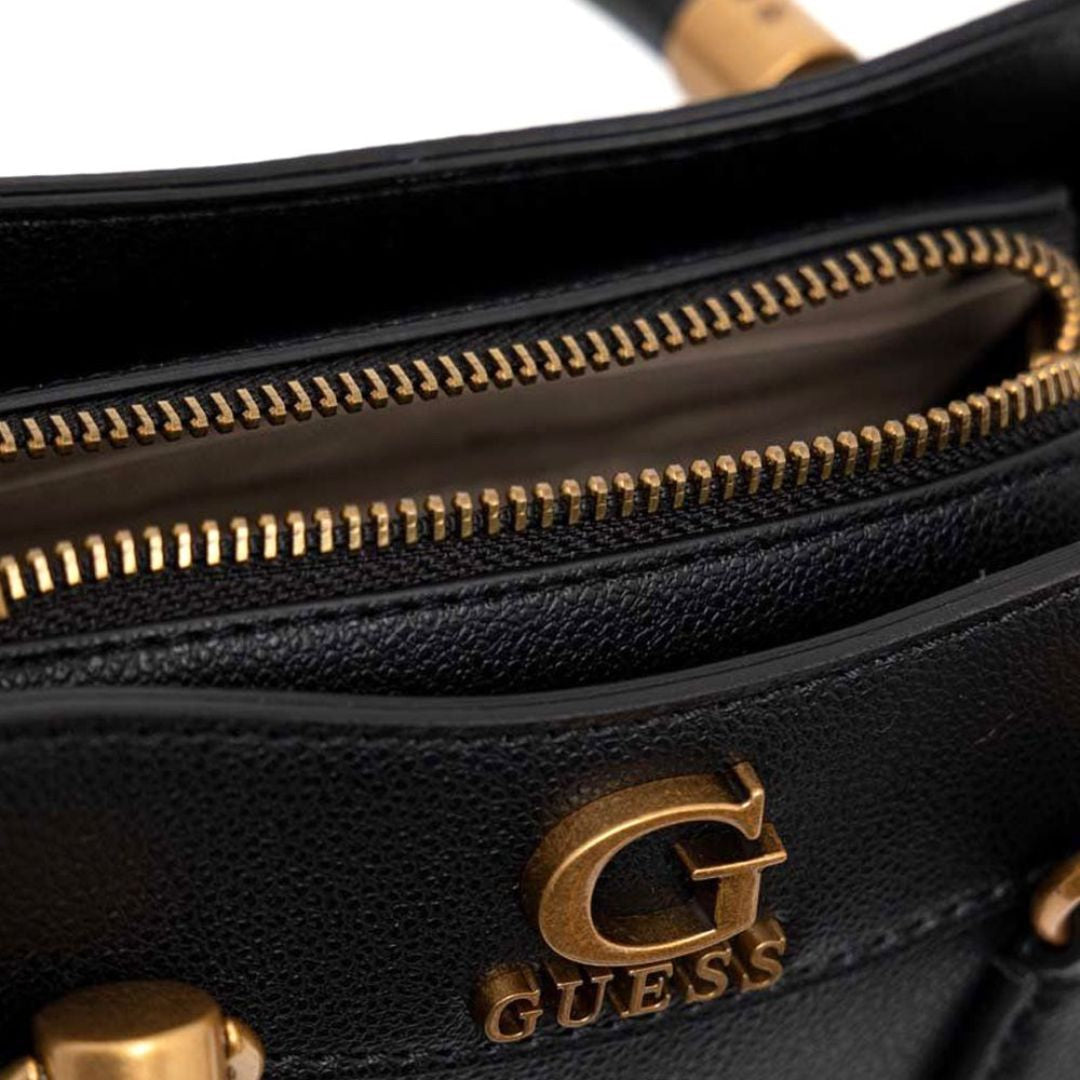 GUESS Nell Mini Satchel Bag BLK Black