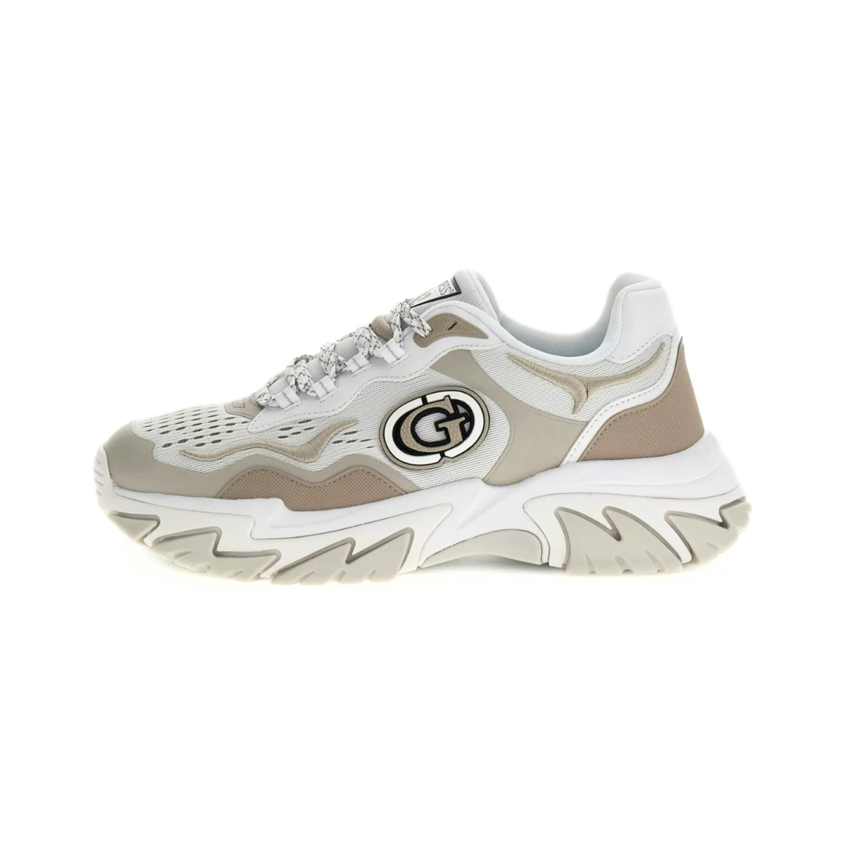 GUESS NENNZO Sneaker women-WHTBEG - White-Beige / 36