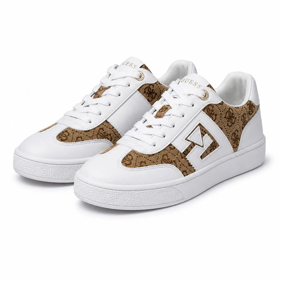 GUESS NOCHEE2 Sneaker women-WHTBRN - White-Brown / 36