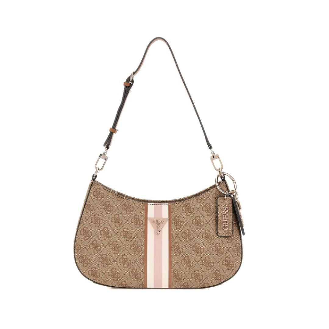 GUESS Noelle 4G Logo Shoulder Bag BEG Beige