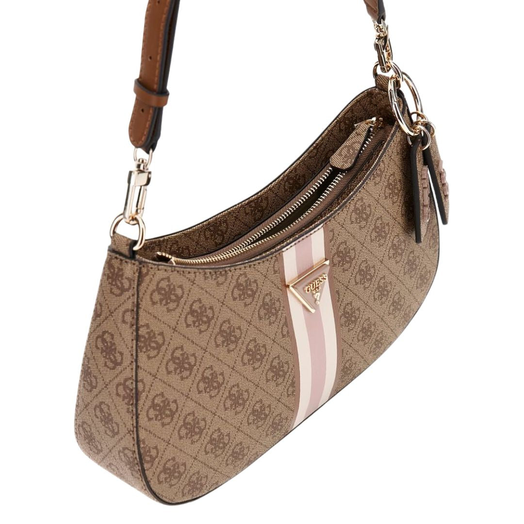 GUESS Noelle 4G Logo Shoulder Bag BEG Beige