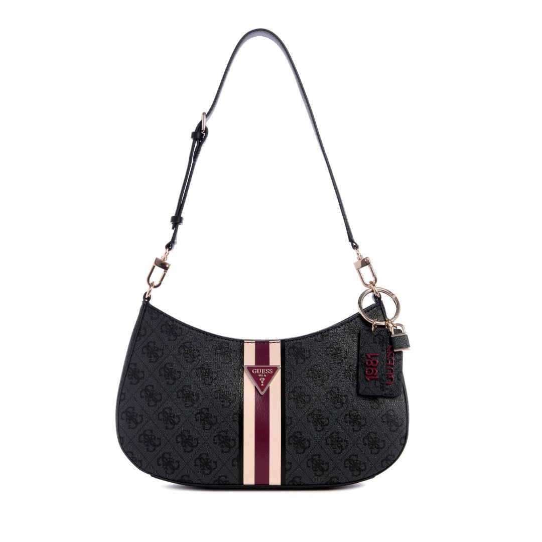 GUESS Noelle 4G Logo Shoulder Bag COL Coal