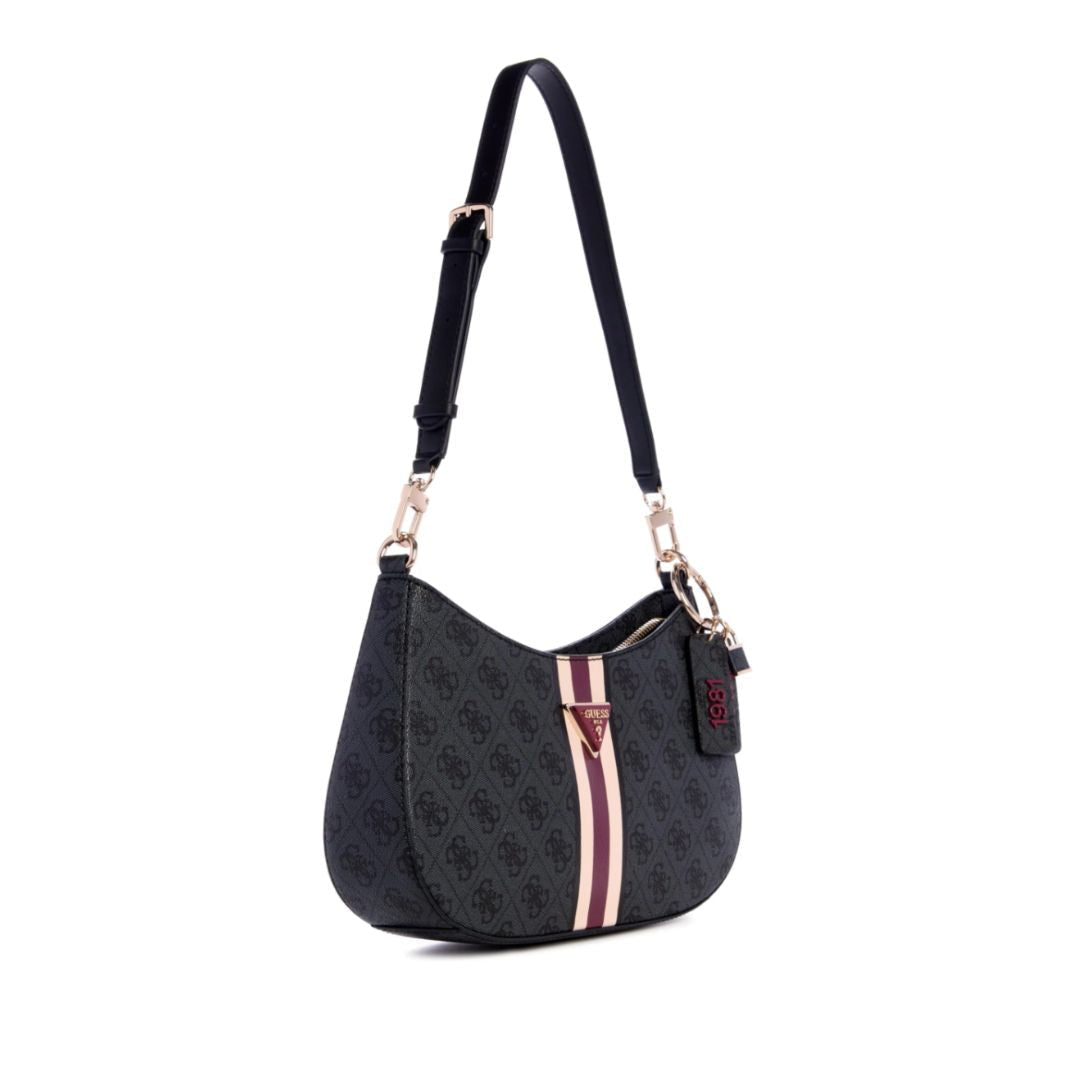 GUESS Noelle 4G Logo Shoulder Bag COL Coal