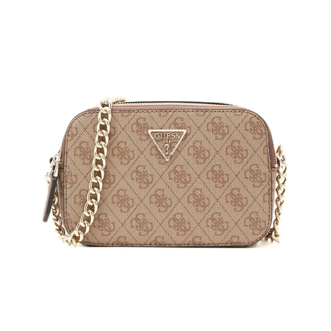 Guess NOELLE CROSSBODY CAMERA - Axelremsväska - dove logo/vit Guess NOELLE CROSSBODY CAMERA - Axelremsväska - dove logo/vit