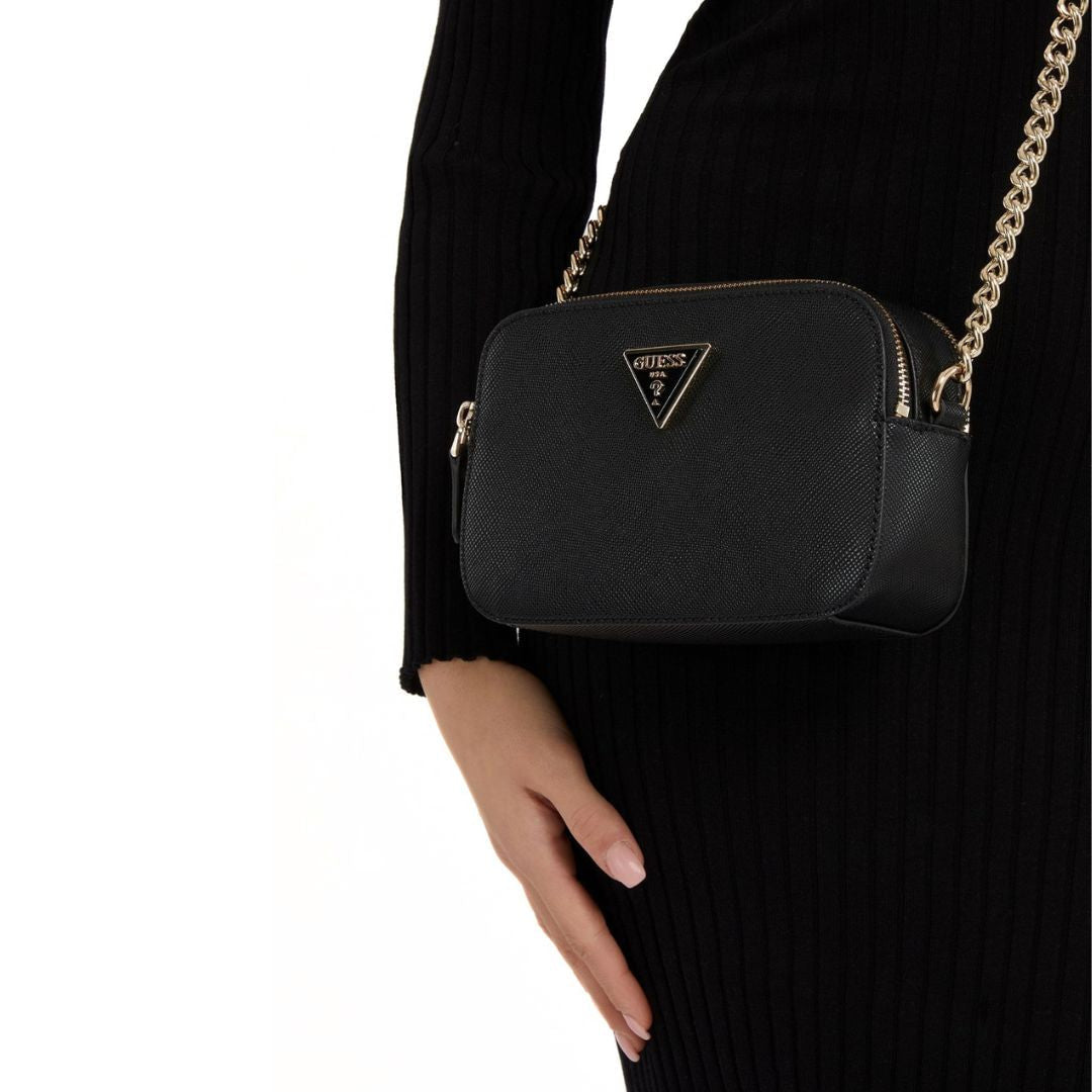GUESS Noelle Camera Crossbody Bag - BLK - Black