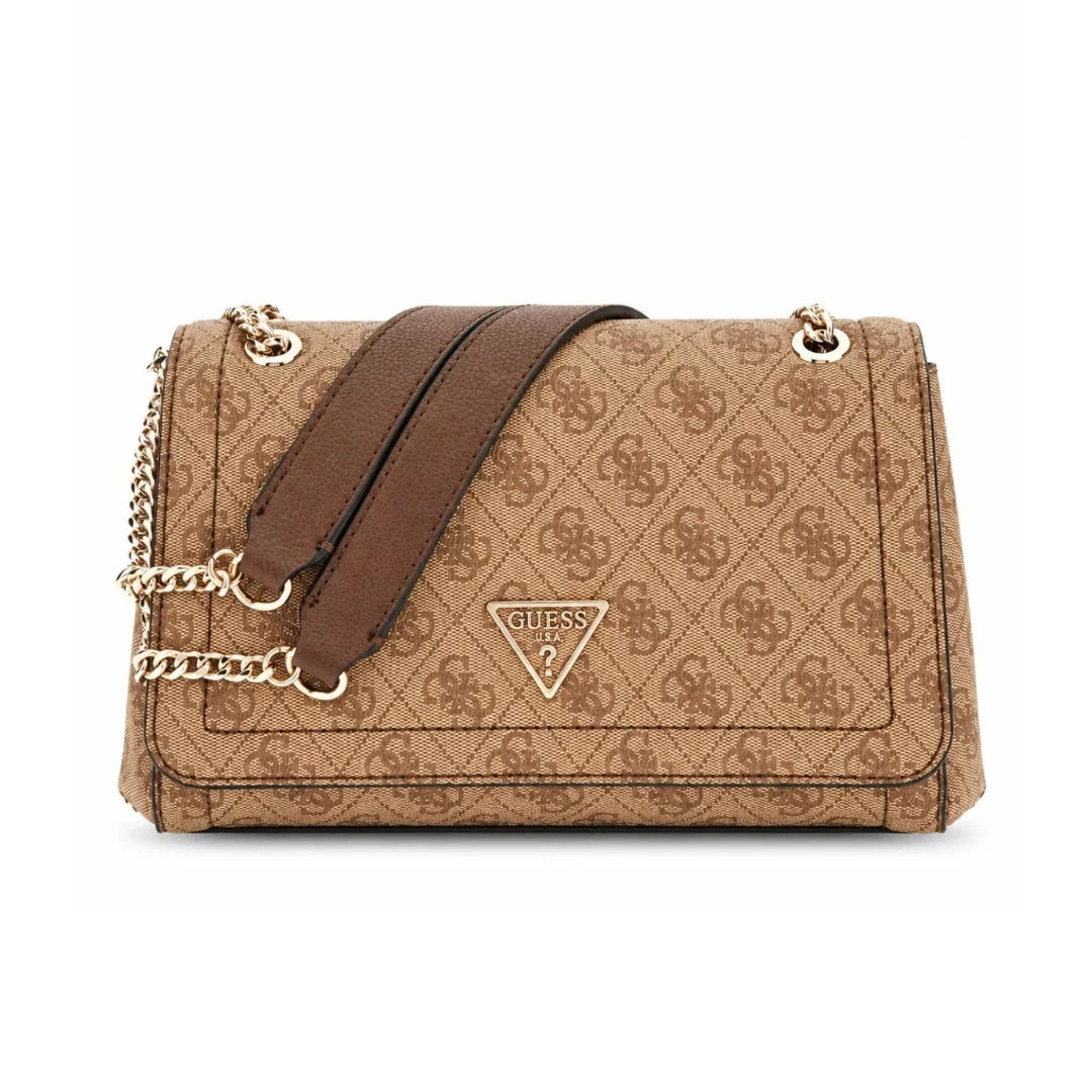 GUESS Noelle Convertible Crossbody Flap Bag - Women - BGE - Beige