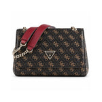 GUESS Noelle Convertible Crossbody Flap Bag Women - DBRN - Dark Brown